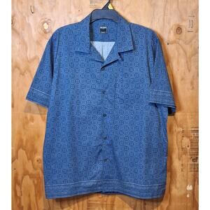 Todd Snyder New York Shirt Men's XL Blue Cotton Geometric Breathable Classiccore